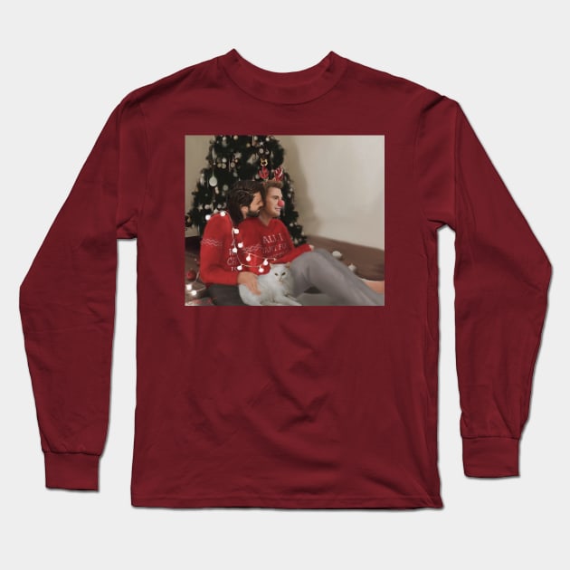 Christmas Long Sleeve T-Shirt by nightqueen